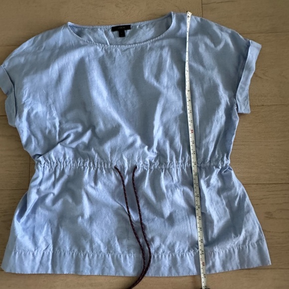 J. Crew Drawstring/cinch waist blouse size Medium - Picture 6 of 7
